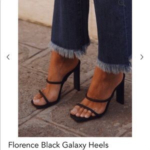 Tony Bianco Florence Black Galaxy Heels
